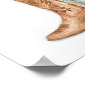 新郎新婦フローラブーツカウボーイシーティングチャート ポスター (角)