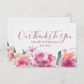 新郎新婦フローラ結婚ズ サンキューカード (正面/裏面)