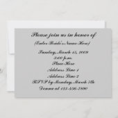 新郎新婦ブライダルウェディングシャワー招待状 招待状 (裏面)