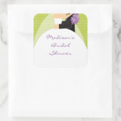 新郎新婦ブライダルシャワーハートシール スクエアシール (バッグ)