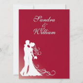 新郎新婦ブルゴーニュ結婚式招待状 招待状 (裏面)