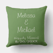 新郎新婦ブルーアジサイのパーソナライズ クッション (裏面)