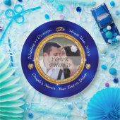 新郎新婦プレートパーソナライズされた、写真 ペーパープレート (パーティー)