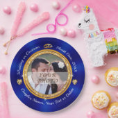 新郎新婦プレートパーソナライズされた、写真 ペーパープレート (パーティー)