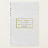 新郎新婦ホワイト素朴ウェディングプランナー プランナー手帳 (正面)