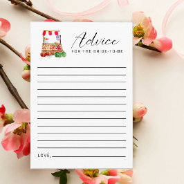 新郎新婦マーケットブライダルシャワーアドバイス エンクロージャーカード