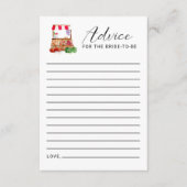 新郎新婦マーケットブライダルシャワーアドバイス エンクロージャーカード (正面)
