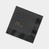 新郎新婦モダンタイポグラフィ結婚ズ 箔ナプキン (左)