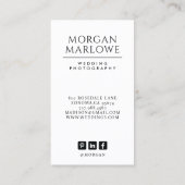 新郎新婦モダン写真の写結婚真者 名刺 (裏面)