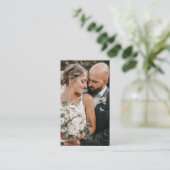 新郎新婦モダン写真の写結婚真者 名刺 (スタンド正面)