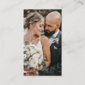 新郎新婦モダン写真の写結婚真者 名刺 (正面)