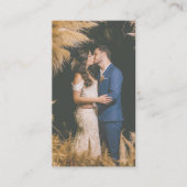 新郎新婦モダン写真の写結婚真者 名刺 (正面)