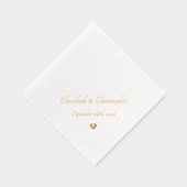 新郎新婦モノグラム結婚のデートパーティーカクテル 箔ナプキン (右)