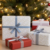 新郎新婦モノグラム – ゴールデンスターズのサークル ラッピングペーパー