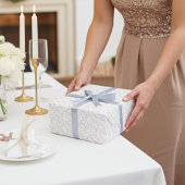 新郎新婦モノグラム – ゴールデンスターズのサークル ラッピングペーパー