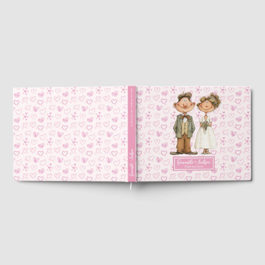 新郎新婦ユーモアズ結婚のゲストブック ゲストブック (全面)