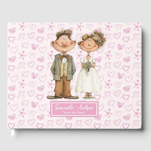 新郎新婦ユーモアズ結婚のゲストブック ゲストブック (正面)