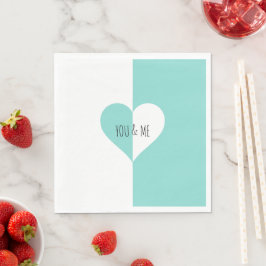 新郎新婦ユー&ミー結婚ズスイートパーティー スタンダードランチョンナプキン