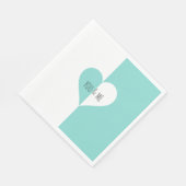 新郎新婦ユー&ミー結婚ズスイートパーティー スタンダードランチョンナプキン (角)