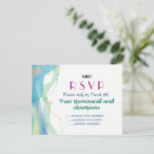 新郎新婦ラブ結婚式招待状返信カード 招待状 (スタンド正面)