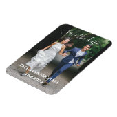 新郎新婦ランニングのデートを保存カスタムする マグネット (左側)