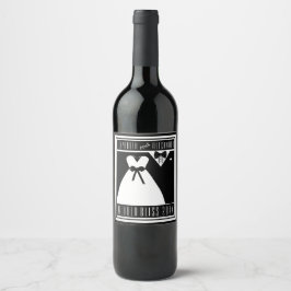 新郎新婦ワインボトルラベル ワインラベル