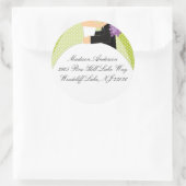 新郎新婦住所 シールシール ラウンドシール (バッグ)