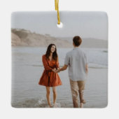 新郎新婦婚約した向けプレゼントを記念に セラミックオーナメント (正面)