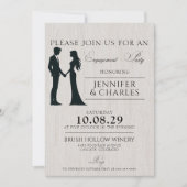 新郎新婦婚約パーティ 招待状 (正面)