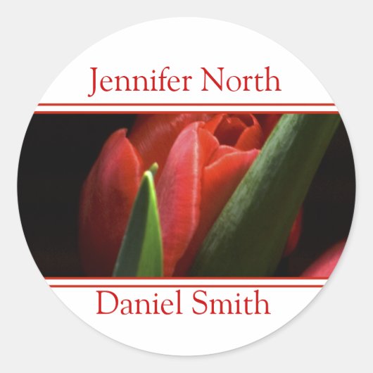 新郎新婦封筒用シール ラウンドシール (正面)