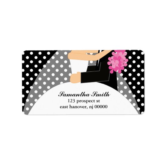 新郎新婦差出人住所ラベル ラベル (正面)