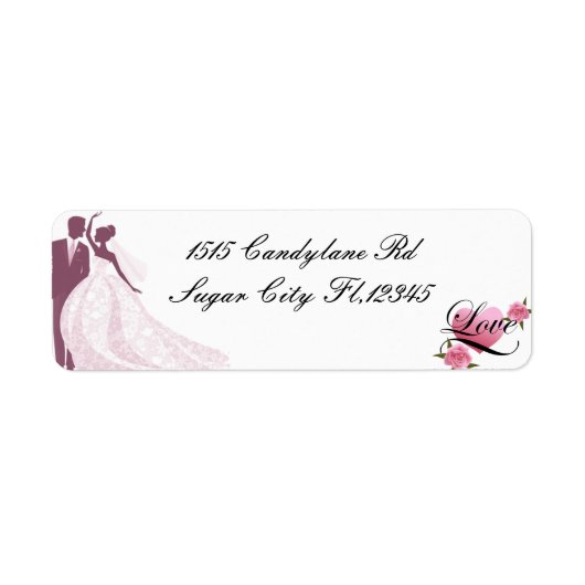 新郎新婦差出人住所ラベル ラベル (正面)