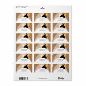 新郎新婦差出人住所ラベル ラベル (フルシート)