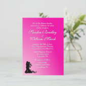 新郎新婦明るい赤紫色 招待状 (スタンド正面)