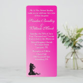 新郎新婦明るい赤紫色 招待状 (スタンド正面)