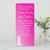 新郎新婦明るい赤紫色 招待状 (スタンド正面)