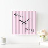 新郎新婦時計 スクエア壁時計 (ホーム)