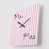 新郎新婦時計 スクエア壁時計 (傾斜)