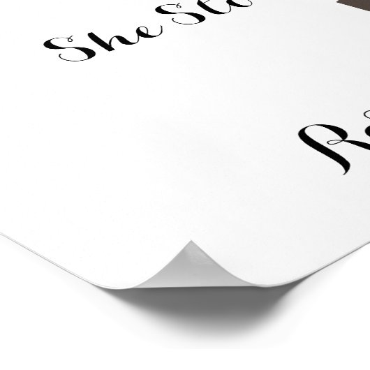 新郎新婦最高のの日の日結婚付けYesのサイン ポスター (角)