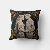 新郎新婦王室のクラシック クッション (裏面)