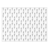 新郎新婦白黒タイポグラフィ テーブルクロス (正面(横))