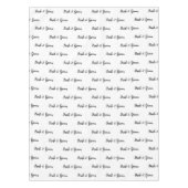 新郎新婦白黒タイポグラフィ テーブルクロス (正面)