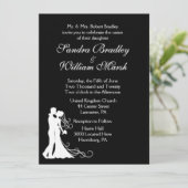 新郎新婦白黒結婚ズ 招待状 (スタンド正面)