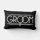 新郎新婦白黒 – 二つは一結婚- ランバークッション (裏面)