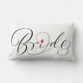 新郎新婦白黒 – 二つは一結婚- ランバークッション (正面)