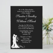 新郎新婦白黒 招待状 (スタンド正面)