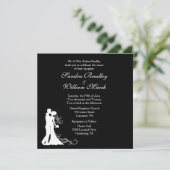 新郎新婦白黒 招待状 (スタンド正面)