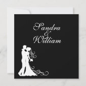 新郎新婦白黒 招待状 (裏面)