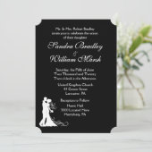 新郎新婦白黒 招待状 (スタンド正面)