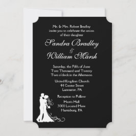 新郎新婦白黒 招待状